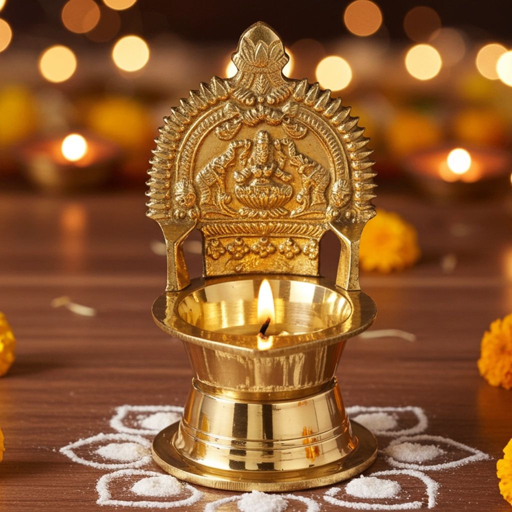 Brass Kamakshi Deepak No. 30 (ZMAS392 G)