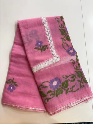 Kota cotton with machine embroidery