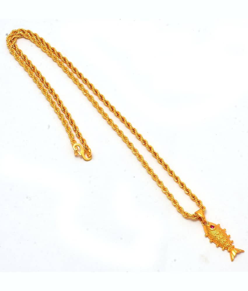Jewar Mandi - Golden Pendant ( Pack of 1 )