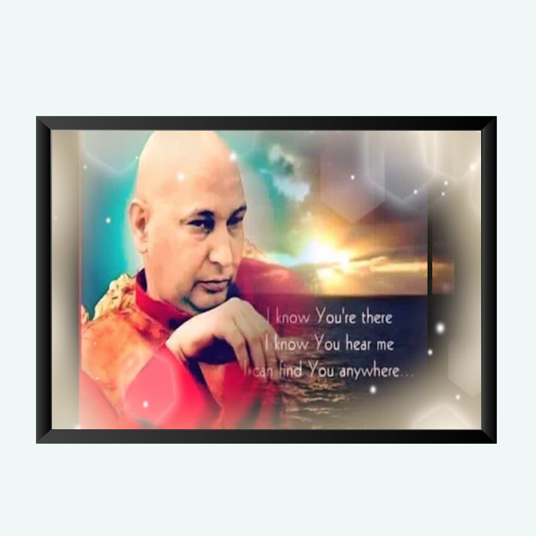 NOKKES Guru ji Best Poster Photo With Frame For Home Bedroom Living room office Photo Frame Size 8X12 In_14