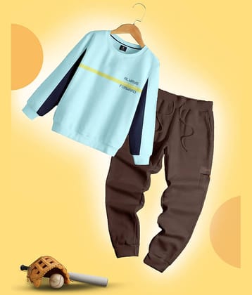 CODEZ Pack of 1 Boys Fleece Sweatshirt & Trackpant Set ( Multicolor )
