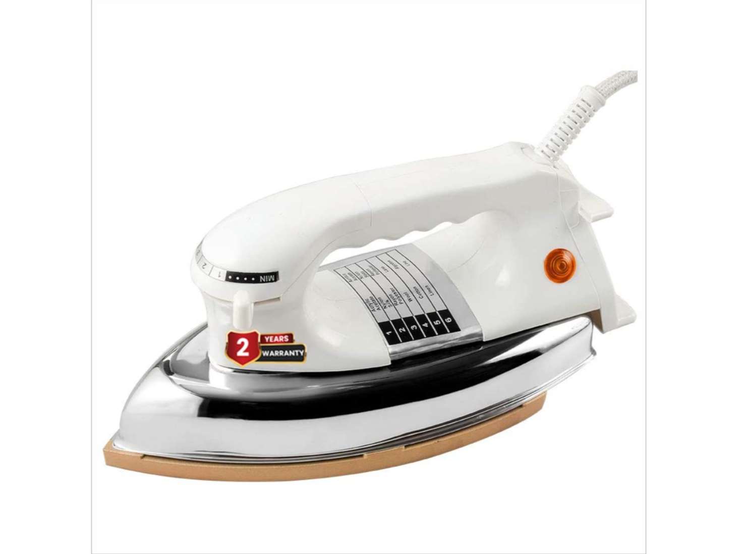 BALTRA Duro Heavy Weight Automatic Dry Iron (Metal Body, White) 1000W