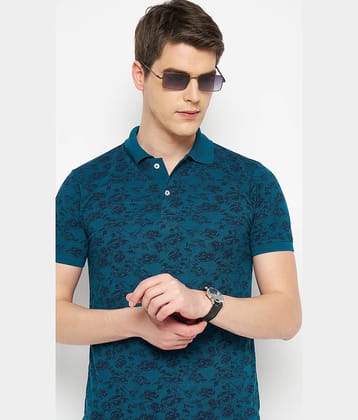 RELANE Pack of 1 Cotton Blend Regular Fit Printed Half Sleeves Men's Polo T Shirt ( Maroon )