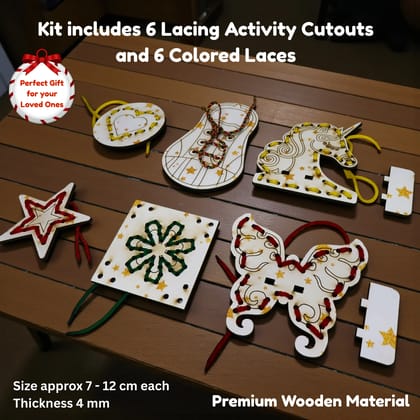 Starter Lacing Kit for Kids – Early Learning Lacing Activity to Improve Fine Motor Skills and Hand-Eye Coordination