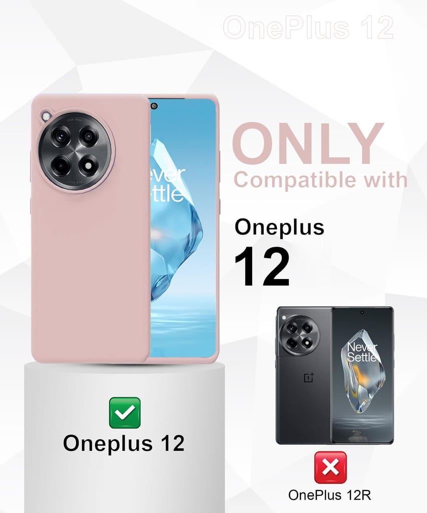 LIRAMARK Liquid Silicone Soft Back Cover Case for OnePlus 12 5G