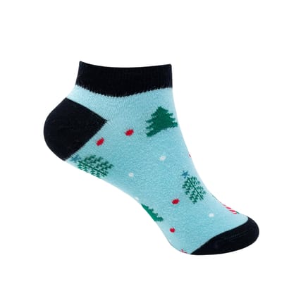 Green X’mas Ankle Socks for Women