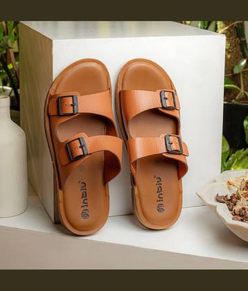 Inblu Tan Men's Slide Flip Flop