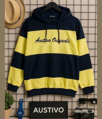 AUSTIVO Cotton Blend Hooded Men's Sweatshirt - Green ( Pack of 1 )