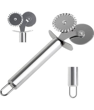 DHS Silver Stainless Steel Pizza Cutter
