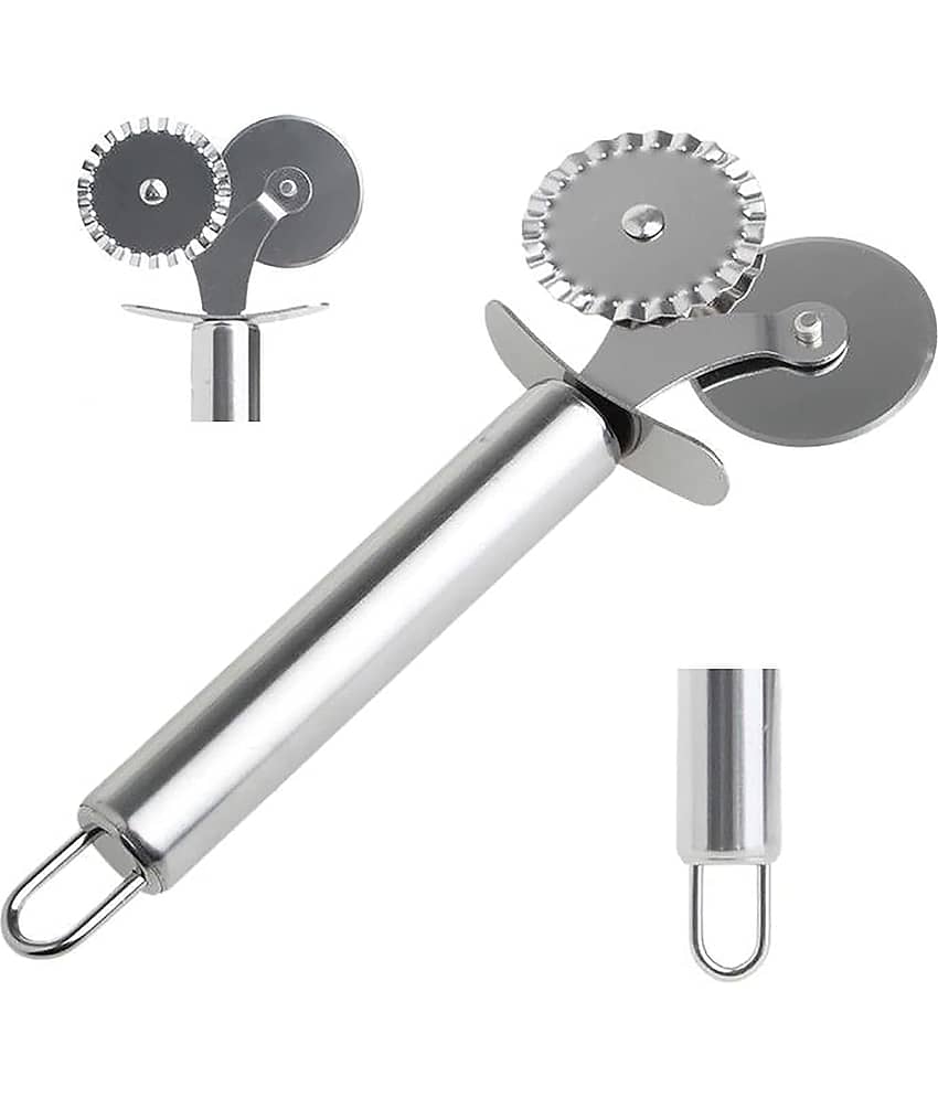DHS Silver Stainless Steel Pizza Cutter