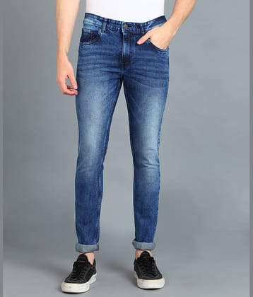 Urbano Fashion Skinny Fit Washed Men's Jeans - Blue ( Pack of 1 )