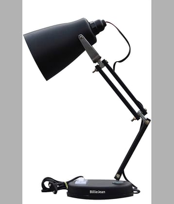 BillieJean Black Study Table Lamp ( Pack of 1 )