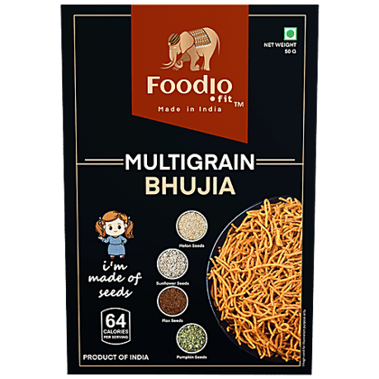 Foodio.fit Multigrain Bhujia - Diabetes Friendly Snack, 50 g Box