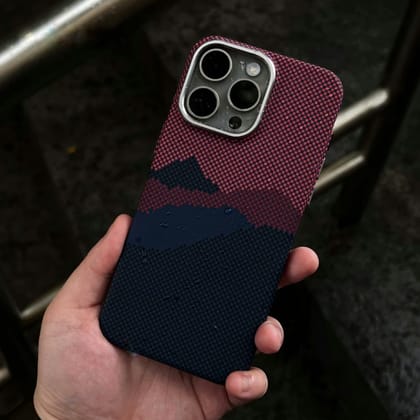 iPhone 15 Series Cloud Patten Carbon Fiber Attractive Case With Camera Bumper-iPhone 15