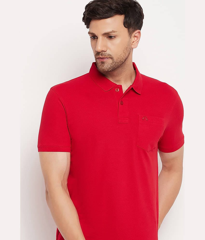 98 Degree North Pack of 1 Cotton Regular Fit Solid Half Sleeves Men's Polo T Shirt ( Green )