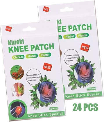 Kinoki Knee Plaster Sticker Joint Ache Pain Relieving Plaster Rheumatoid Arthritis Body Patches 24pcs (Pack of 2)