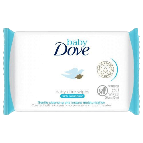 Baby Dove Wipes Rich Moisture 12 x 50g