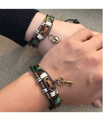 Thrillz Brown Bracelet ( Pack of 2 )