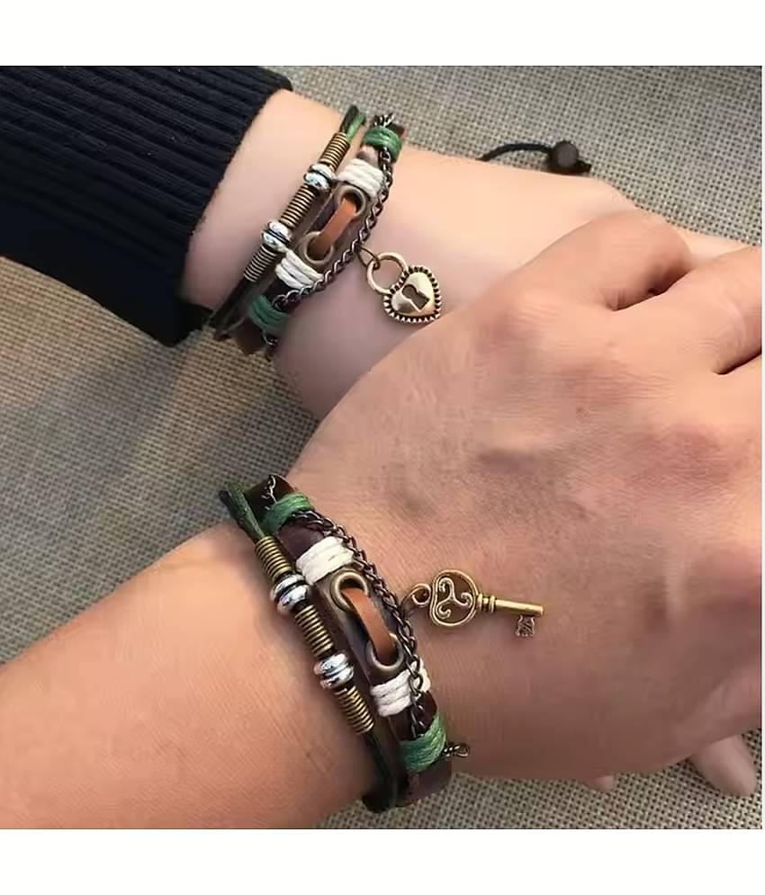 Thrillz Brown Bracelet ( Pack of 2 )