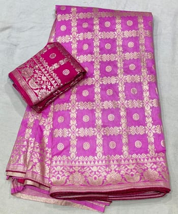 Dola silk fabric  with 2side havi  zari border Sarees