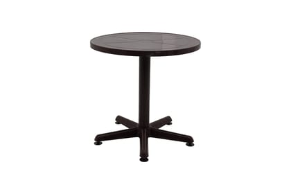 Supreme Furniture Penta Plastic Compact Round Coffee Table Matt Finish with Pedestal Legs for Home/Garden/Cafe and Restaurants