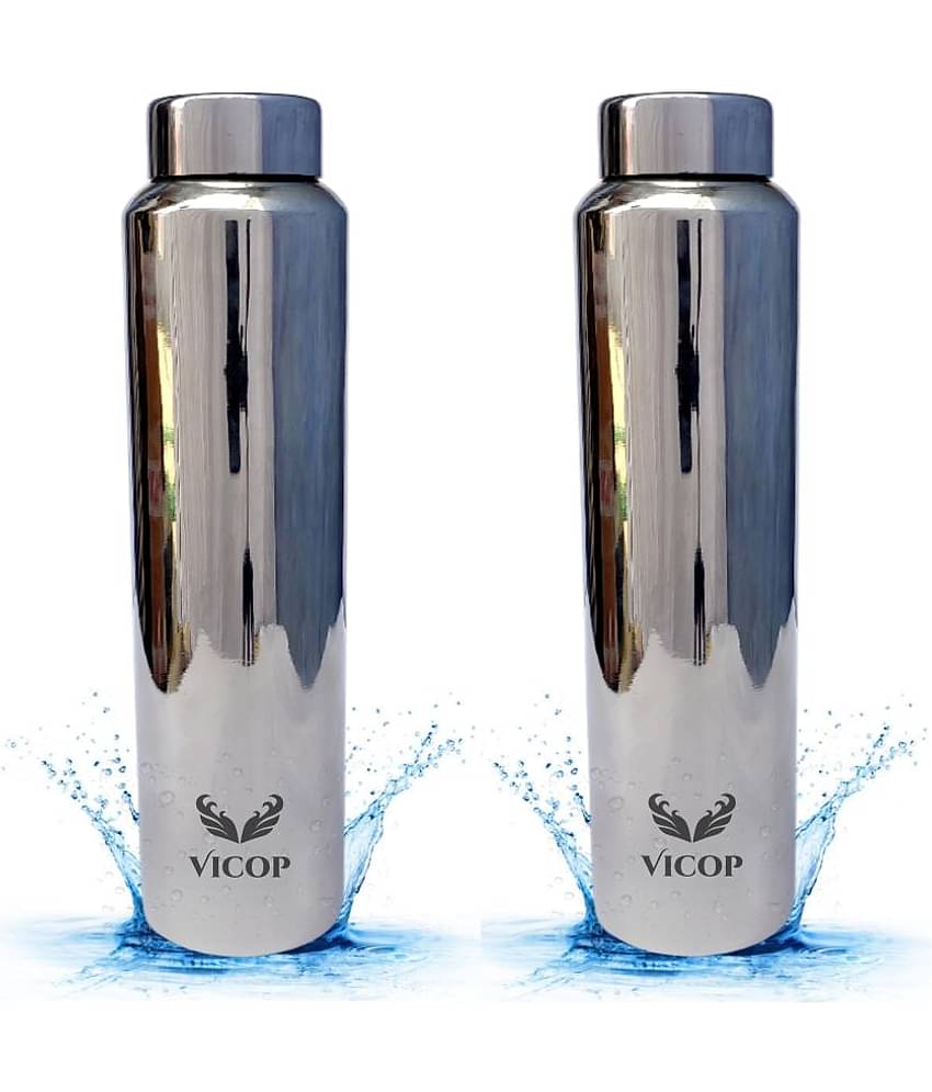 VICOP - Silver Water Bottle ( Pack of 2 )