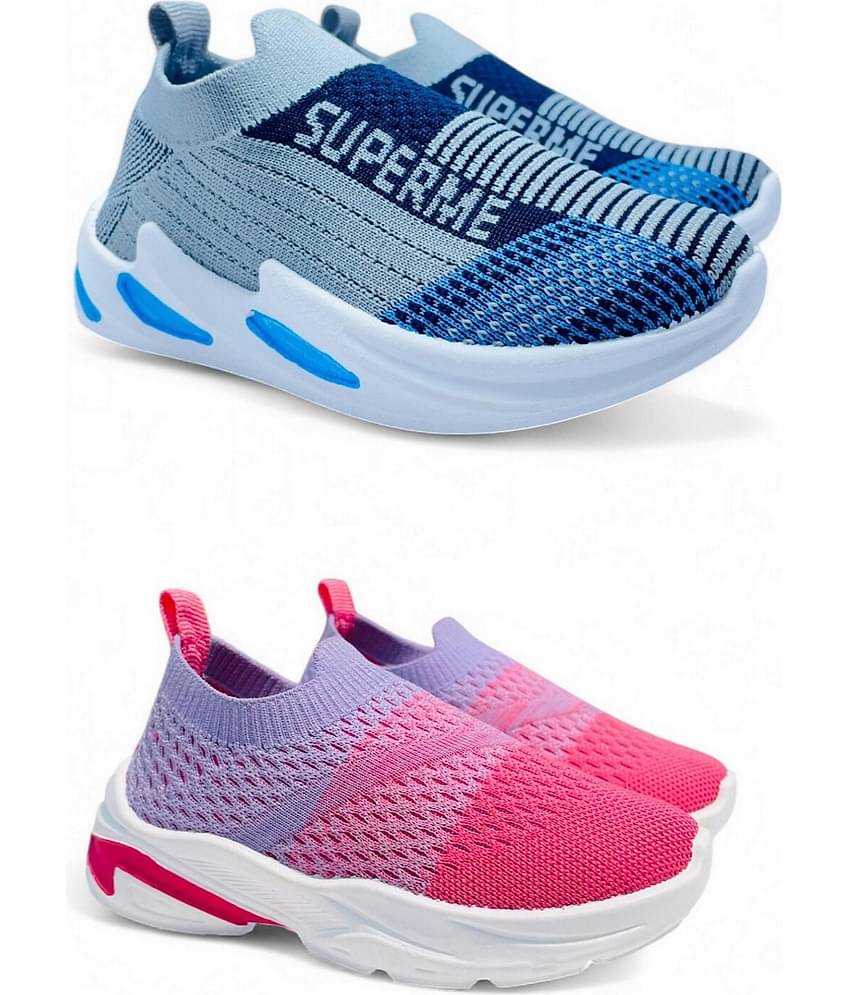 Fabbmate - Pink Boy's Sneakers ( 2 Pairs )