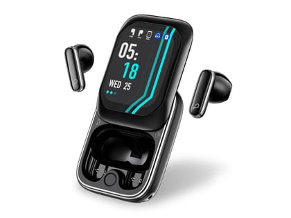 Pebble Vision Buds, Smart HD Display, 13mm Dynamic Drivers, Deep Bass, ENC Clear Calls, 40H Playtime, Low Latency Gaming Mode