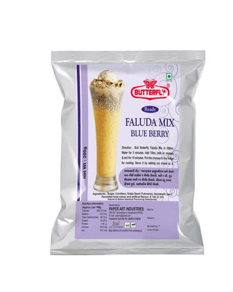 Butterfly Ready Faluda Mix (Blueberry Pouch) (Weight - 200g) by Butterfly Dessert Mixes and Bakery Needs.