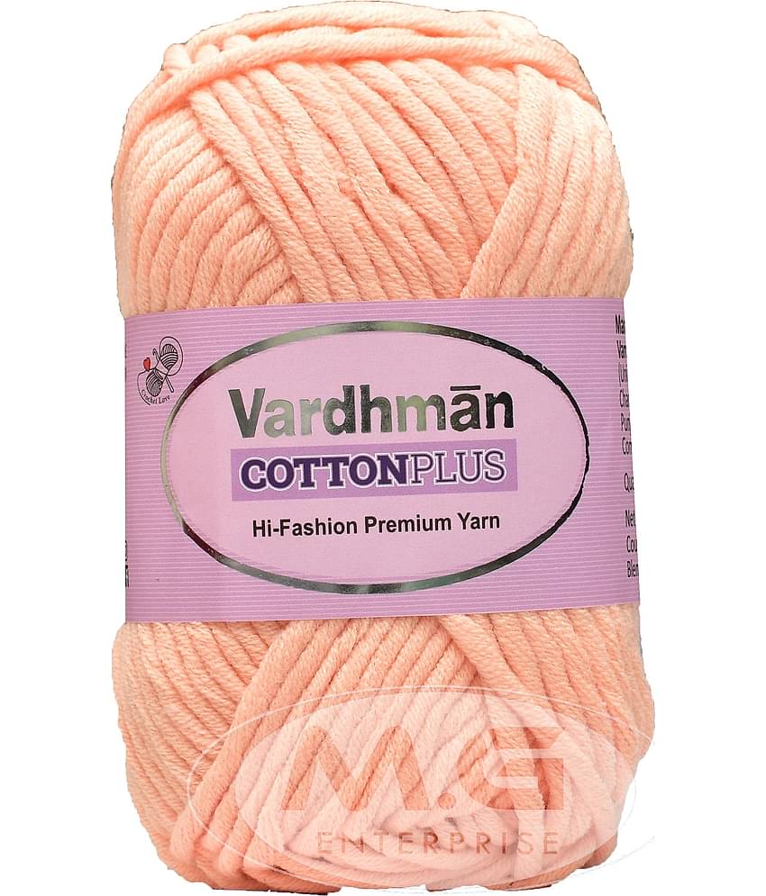 Vardhman Cotton Plus 16-ply Baba 400 GMS 51% Cotton, 49% Acrylic Ball Hand Knitting Cotton/Art Craft Soft Fingering Crochet Hook Yarn, Needle Knitting Yarn Thread Dyed- Art-AFDG