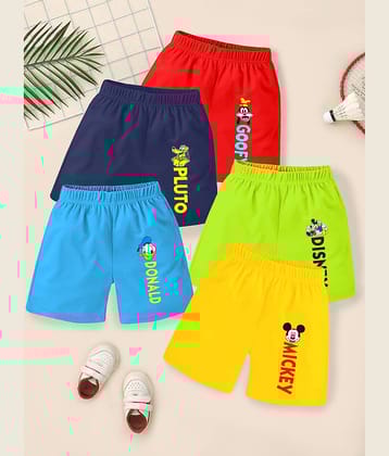 Kuchipoo Pack of 5 Cotton Blend Shorts For Boys ( Multi Color )