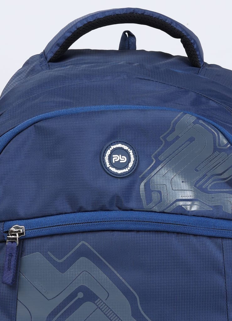 PB Pearlbags EXCEL 26L Printed Laptop Backpack With Rain Cover,USB Charging Port,2 Compartment,Premium Fabric,Water Resistant Anti Theft,School & College Bag for Boys and Girls,Office & Travel Bag for Men and Women,49X31X17 Cms