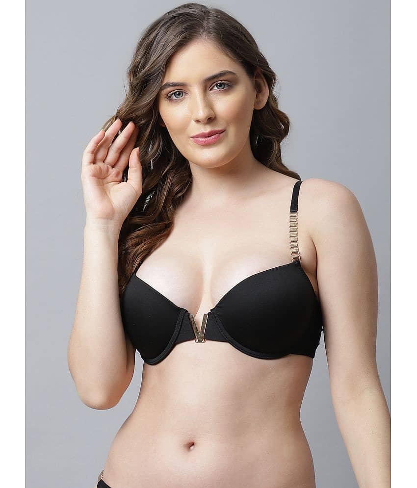 PrettyCat Polyester Lightly Padded Women's Push Up Bra ( Red )