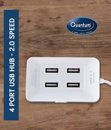 Quantum QHM6633 4-Port 2.0, 480 Mbps Premium USB Hub