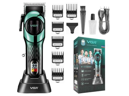 VGR V-166 Professional Hair Clipper for Salon Professionals and Personal Use - Green