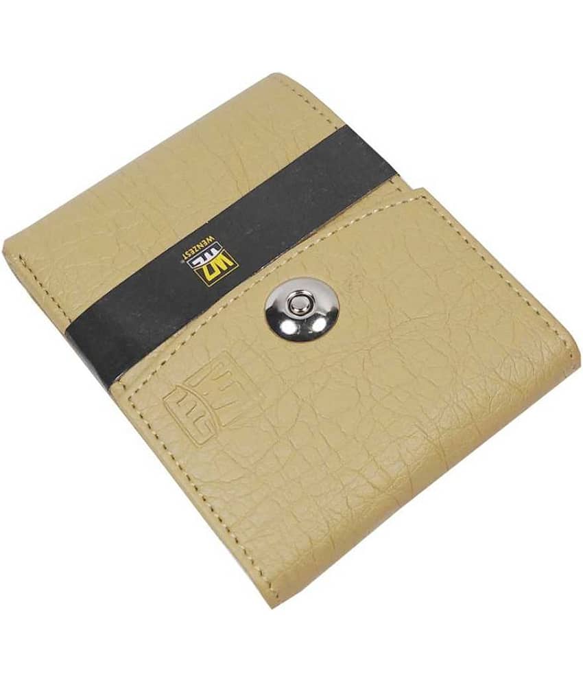 WENZEST Leather Beige Formal Regular Wallet