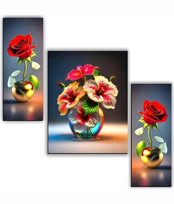 TNFArt Set Of 3 Flower Pots Home Decor Gift Items For Living room 12 x 18 inch