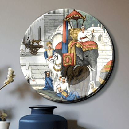 Royalty Theme Ceramic Wall Plate Home Décor-8 Inches