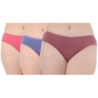 Loving Care Women Bikini  Panty- Pack of 3(Multi Color)