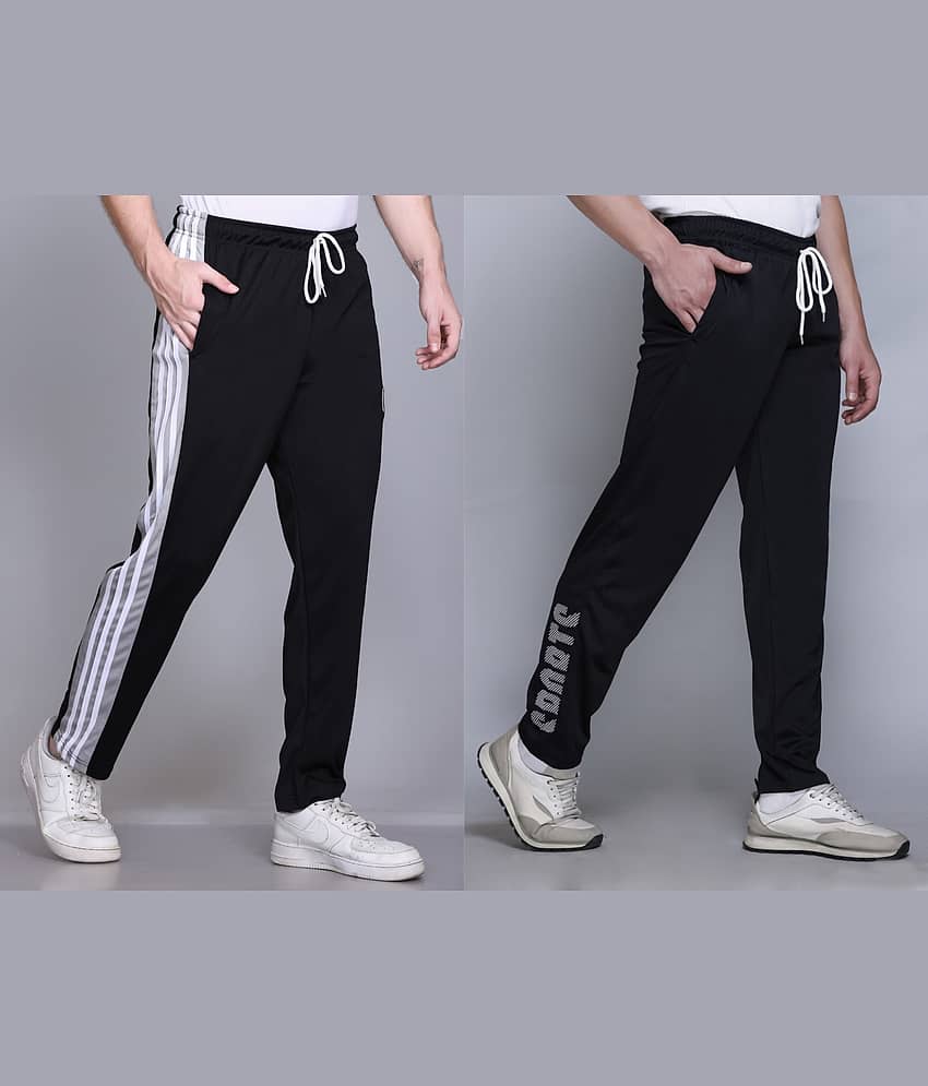 HVBK Multicolor Polyester Men's Trackpants ( Pack of 2 )