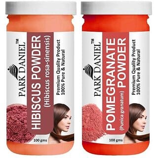 PARK DANIEL Pure & Natural Hibiscus Powder & Pomegranate Powder Combo Pack (200 ml)