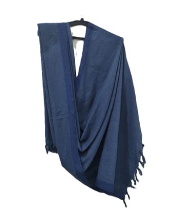 Dhaga Vishwas Ka Handloom Cotton Stole Blue
