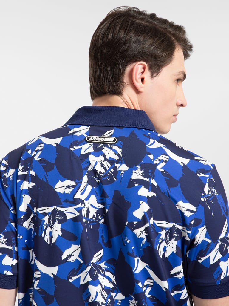 AH Ultra - Blue Tropical Maze Polo