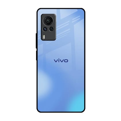 Vibrant Blue Texture Glass Case for Vivo X60 PRO