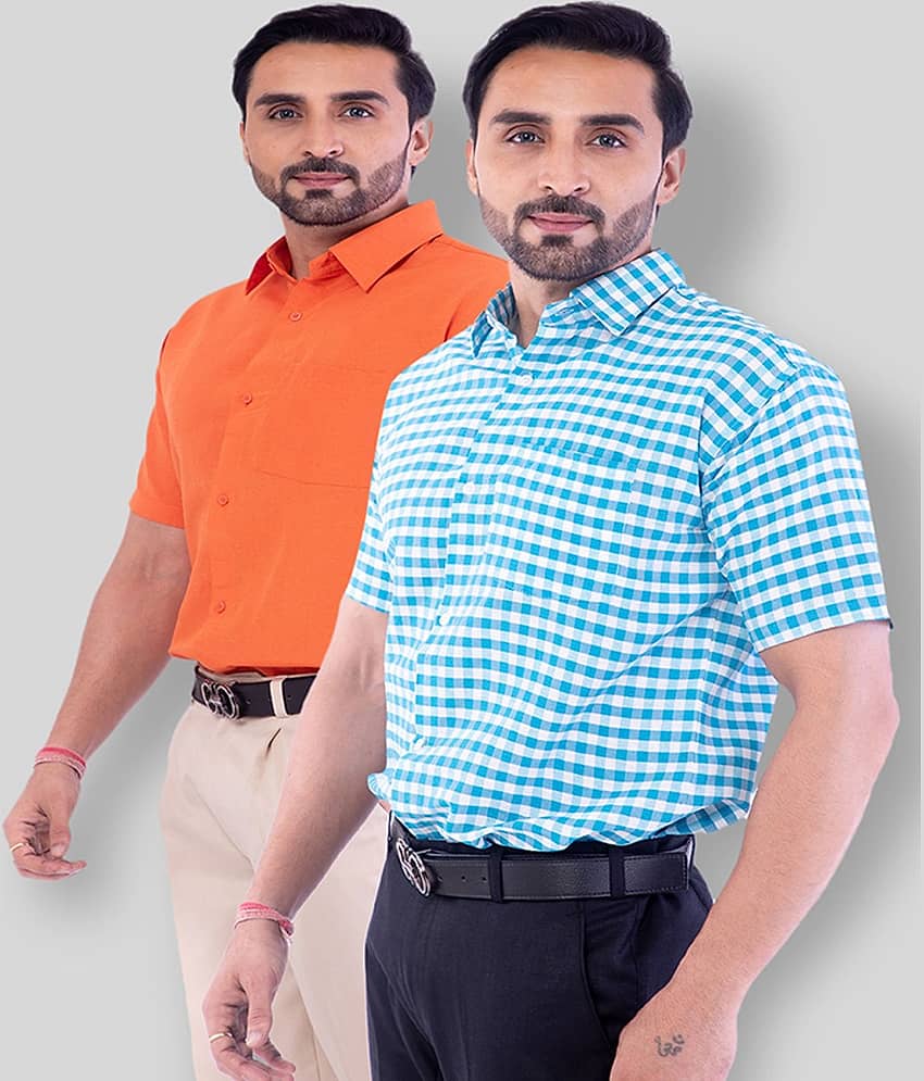 DESHBANDHU DBK - Multicolor Cotton Regular Fit Men's Casual Shirt (Pack of 2 )