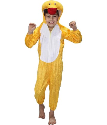 Kaku Fancy Dresses Duckling Bird Costume -Yellow, 5-6 Years, For Boys & Girls