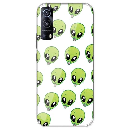 Alien - Clear Printed Silicone Case For iQOO Models-iQOO Z3