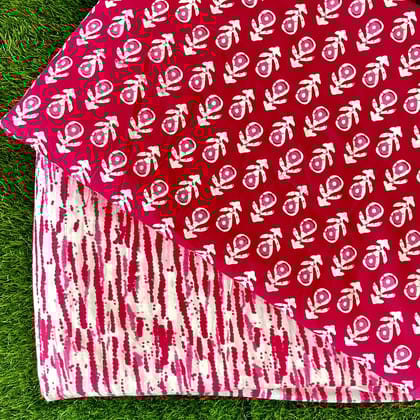 Pure cotton top and bottom set (2.5 mtr top, 2.5 mtr bottom)-As shown in picture / 2.5 mtr each / Pure cotton