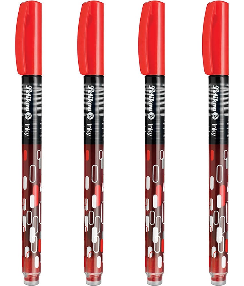 PELIKAN INKY FELT TIP PEN (RED) PACK OF 3