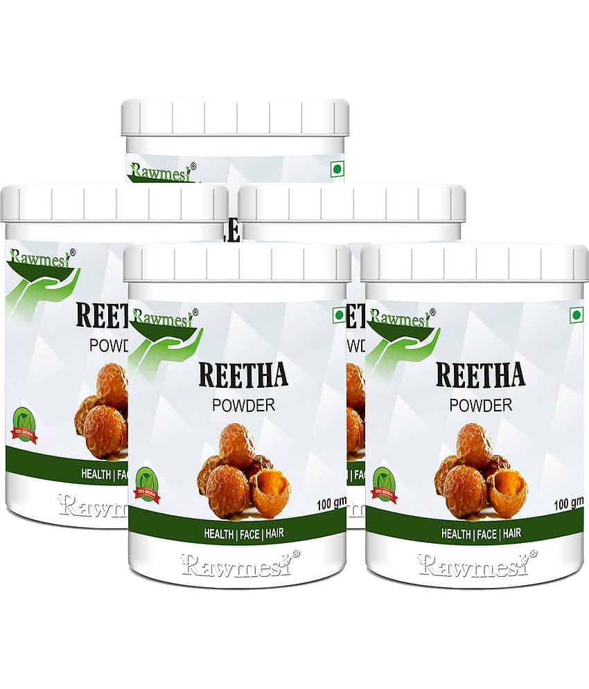rawmest Reetha Powder Hair Scalp Treatment 500 g Pack of 5